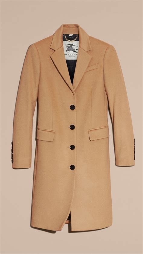 burberry wool blend tailored coat camel|Wool Tailored Coat in Brisk .